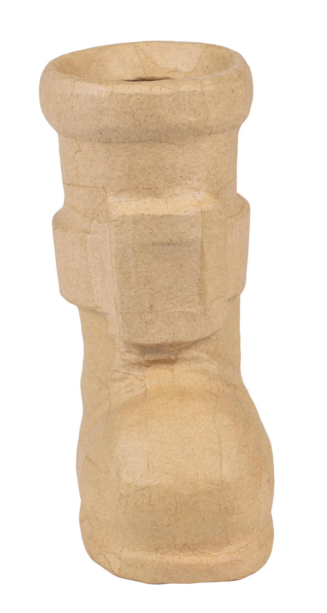 Décopatch Vase in Form eines Nikolausstiefels 12 ,5x8x18cm Kartonbraun NO065C