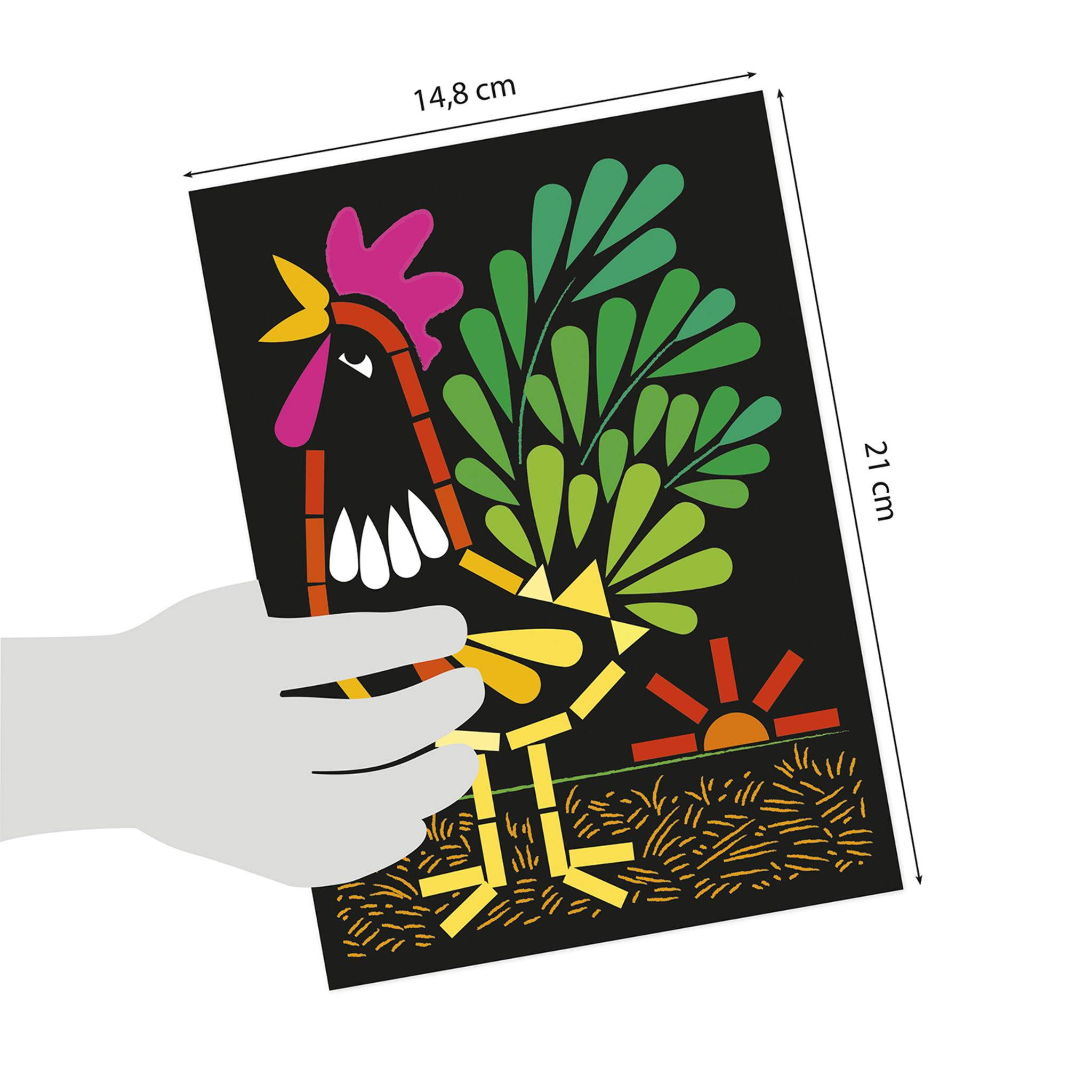 Maildor 10x Kreativset Sticker, 14,8x21 cm, Tiere Mehrfarbig AF036C