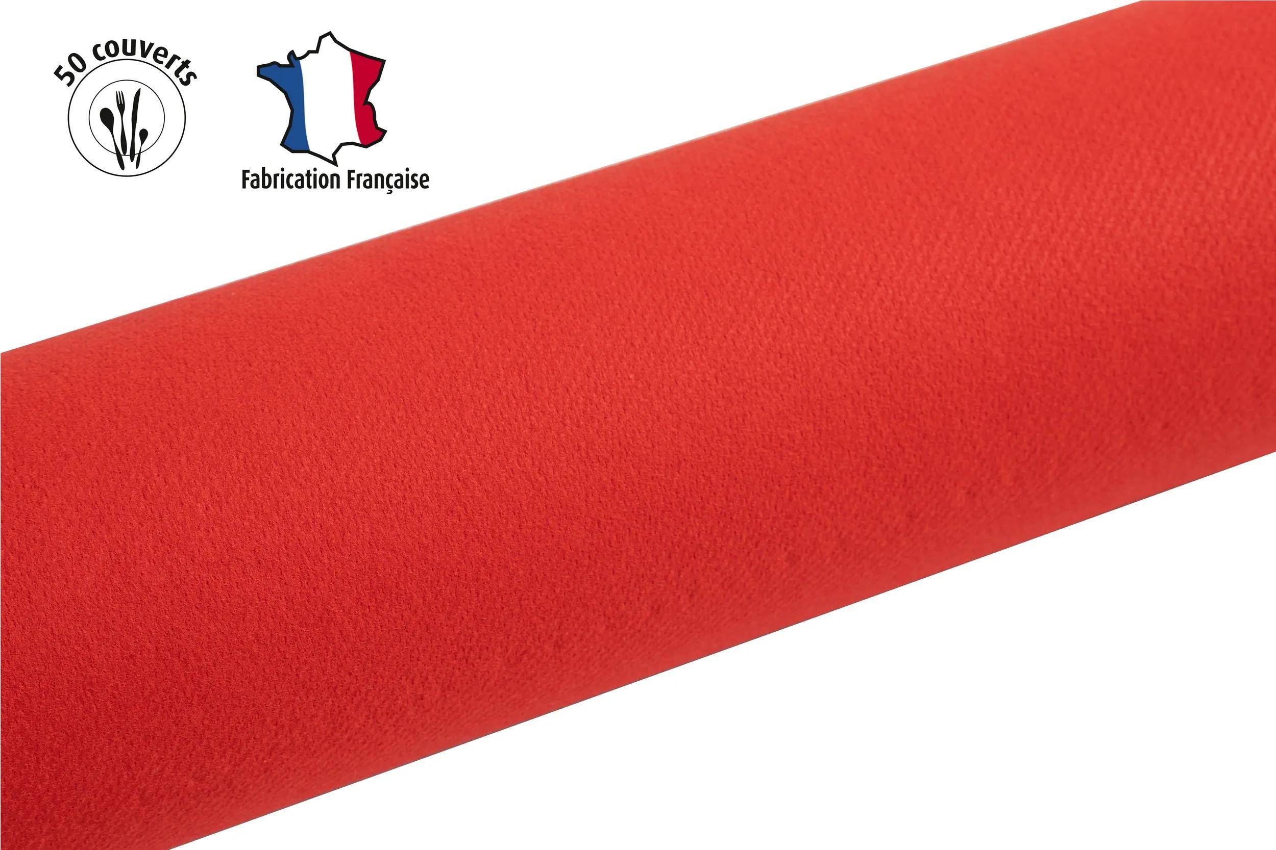 Pronappe 4x Papiertischdecke auf Rolle, Airlaid 15x1,20m Rot R581509I
