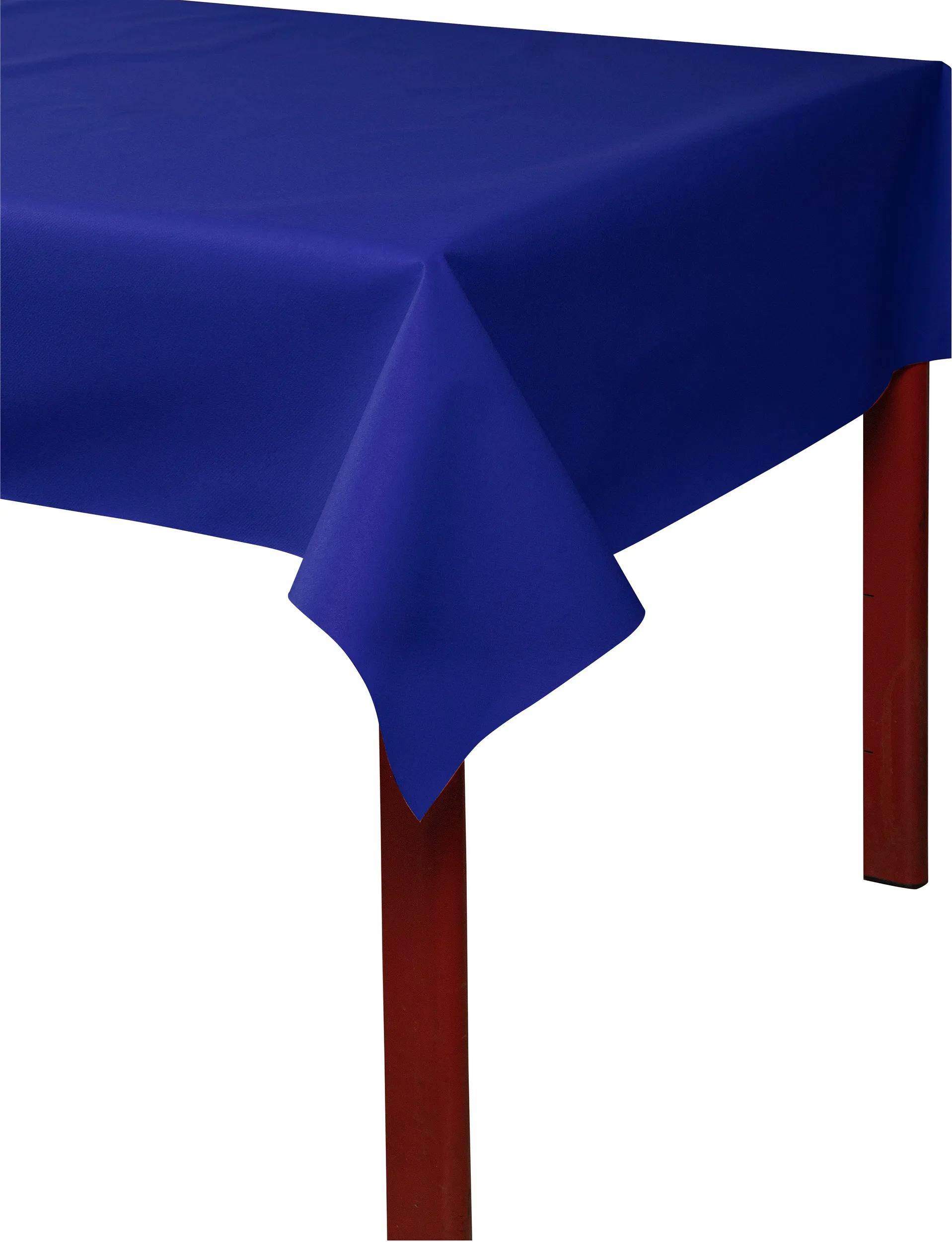 Ein blaukariertes Tischtuch, das über einen Tisch drapiert ist und von dem nur die Ecke sichtbar ist.