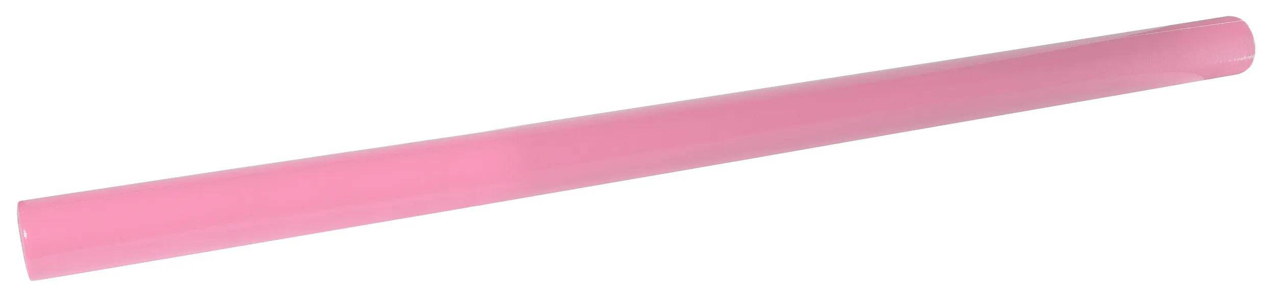 Ein rosa Schwimmnudel, die vor einem weißen Hintergrund abgebildet ist.