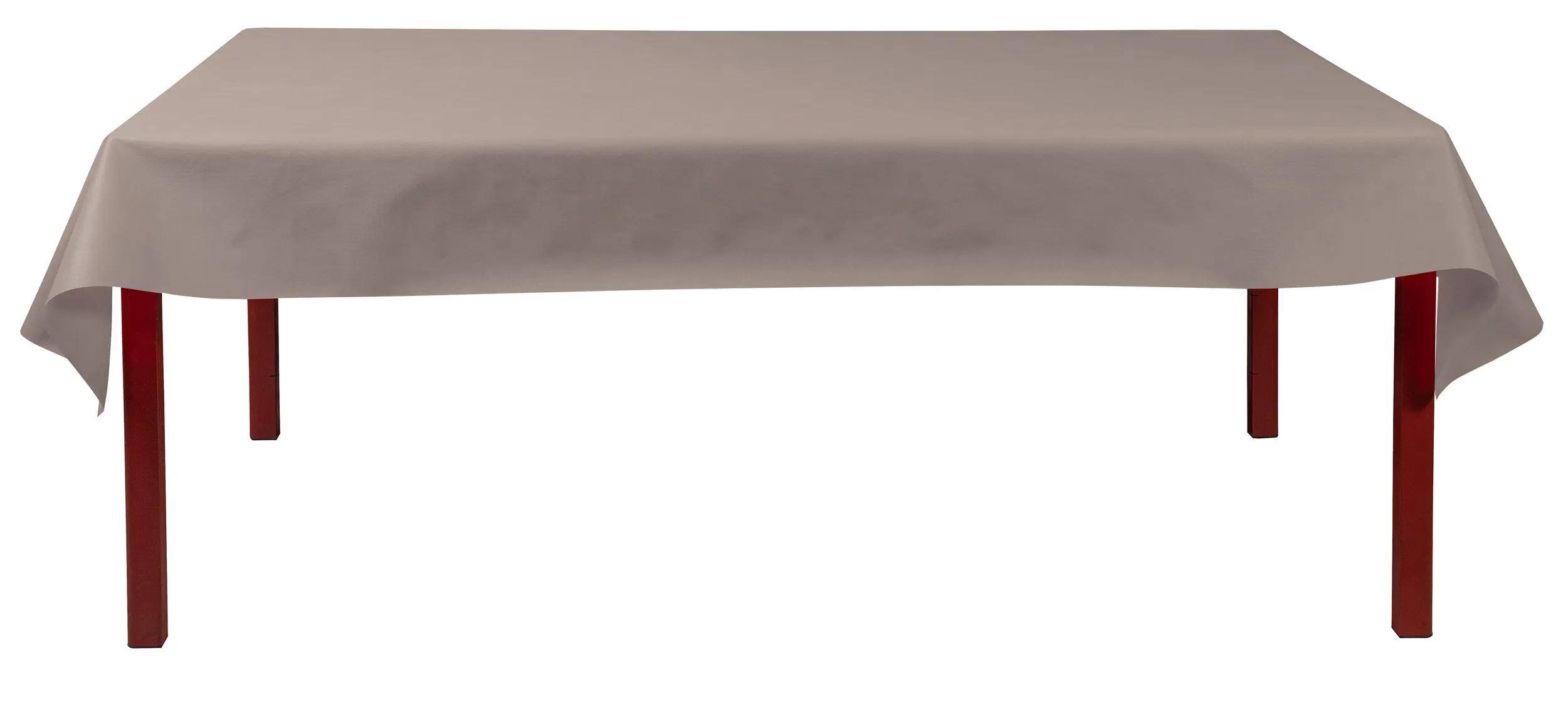 Ein langer, schmaler hellbrauner Tisch mit glatter Oberfläche, geeignet für Besprechungen oder Essenszwecke.