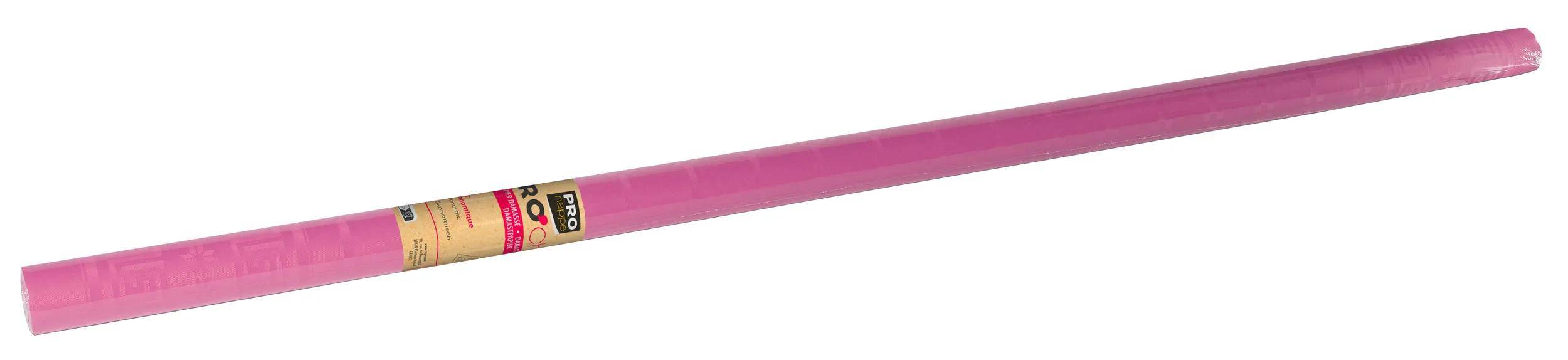 Pronappe 12x Papiertischdecke auf Rolle mit Damastprägung 1,18x6m Pink R480614I