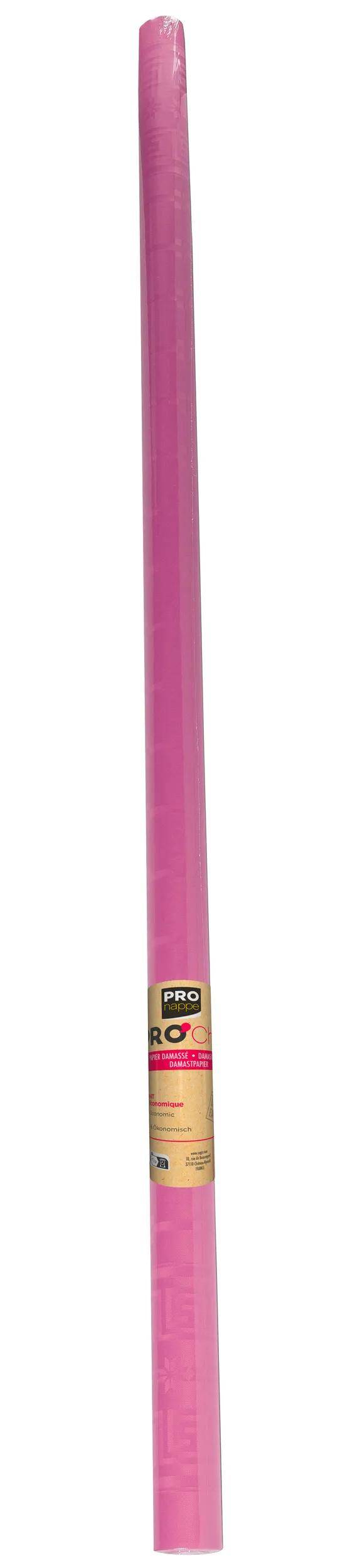 Pronappe 12x Papiertischdecke auf Rolle mit Damastprägung 1,18x6m Pink R480614I