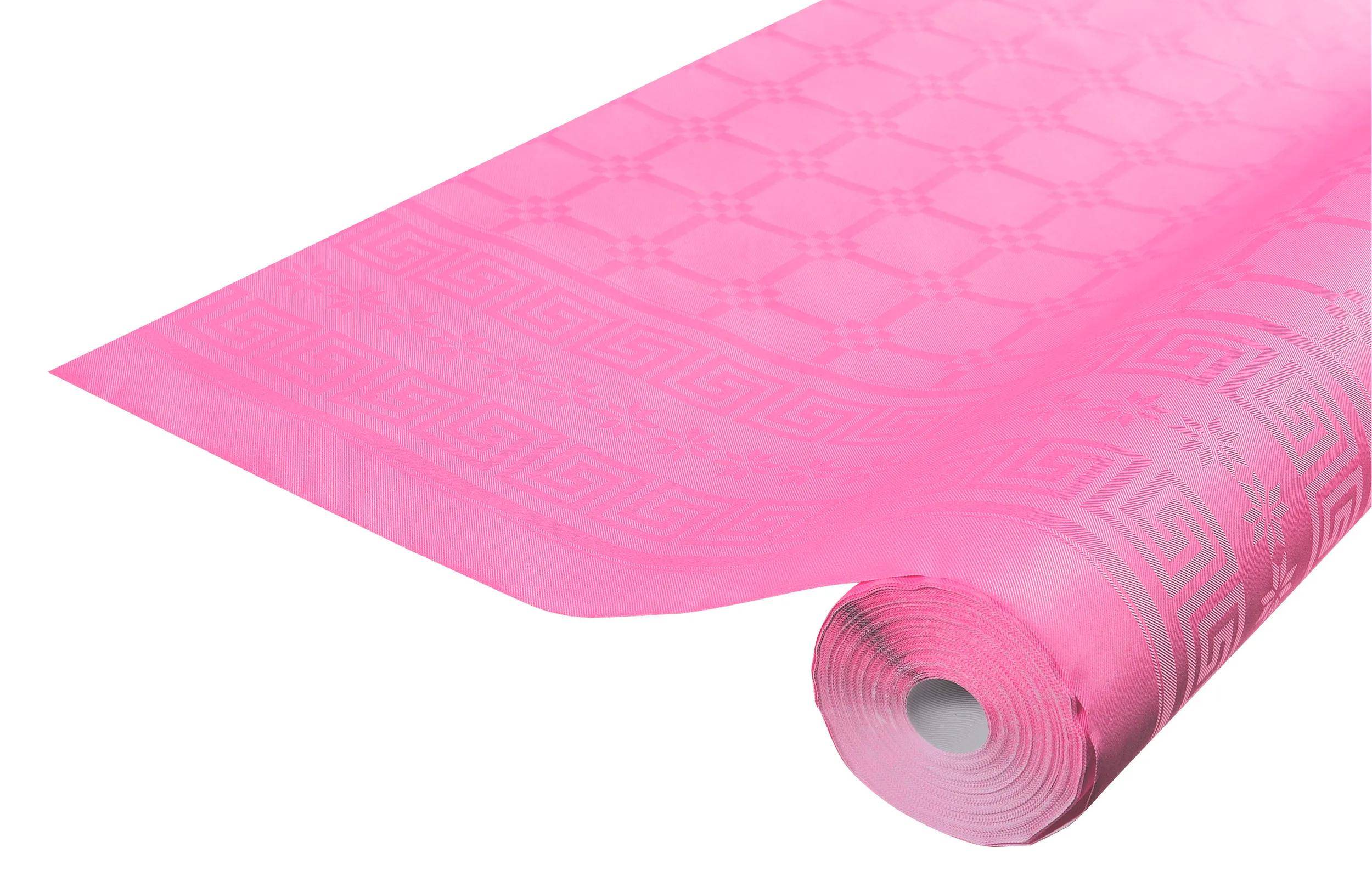 Pronappe 12x Papiertischdecke auf Rolle mit Damastprägung 1,18x6m Pink R480614I
