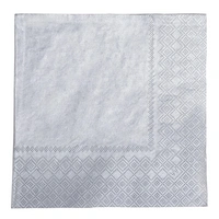 Pronappe 18x Tissue-Servietten Pack 16 St 2-lagig 33x33cm Silber SV074391I Pronappe 18x Tissue-Servietten Pack 16 St 2-lagig 33x33cm Silber SV074391I