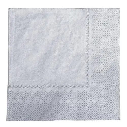 Pronappe 18x Tissue-Servietten Pack 16 St 2-lagig 33x33cm Silber SV074391I Pronappe 18x Tissue-Servietten Pack 16 St 2-lagig 33x33cm Silber SV074391I