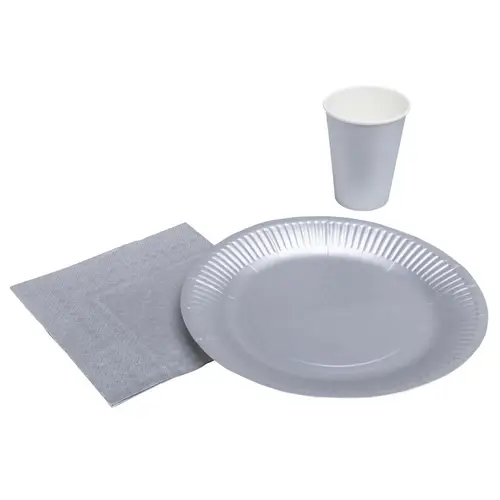 Pronappe 18x Tissue-Servietten Pack 16 St 2-lagig 33x33cm Silber SV074391I Pronappe 18x Tissue-Servietten Pack 16 St 2-lagig 33x33cm Silber SV074391I