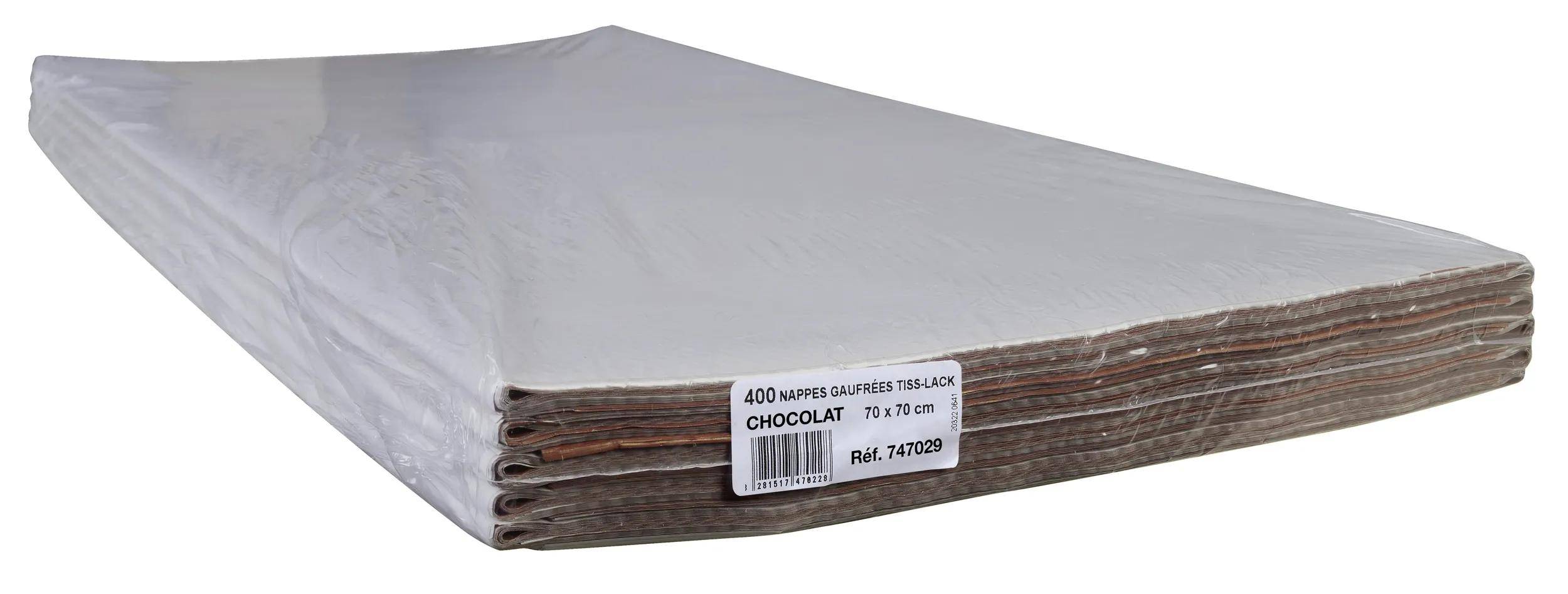 Pronappe Papiertischdecken, Pack 400 St 70x70cm Schokolade 747029I