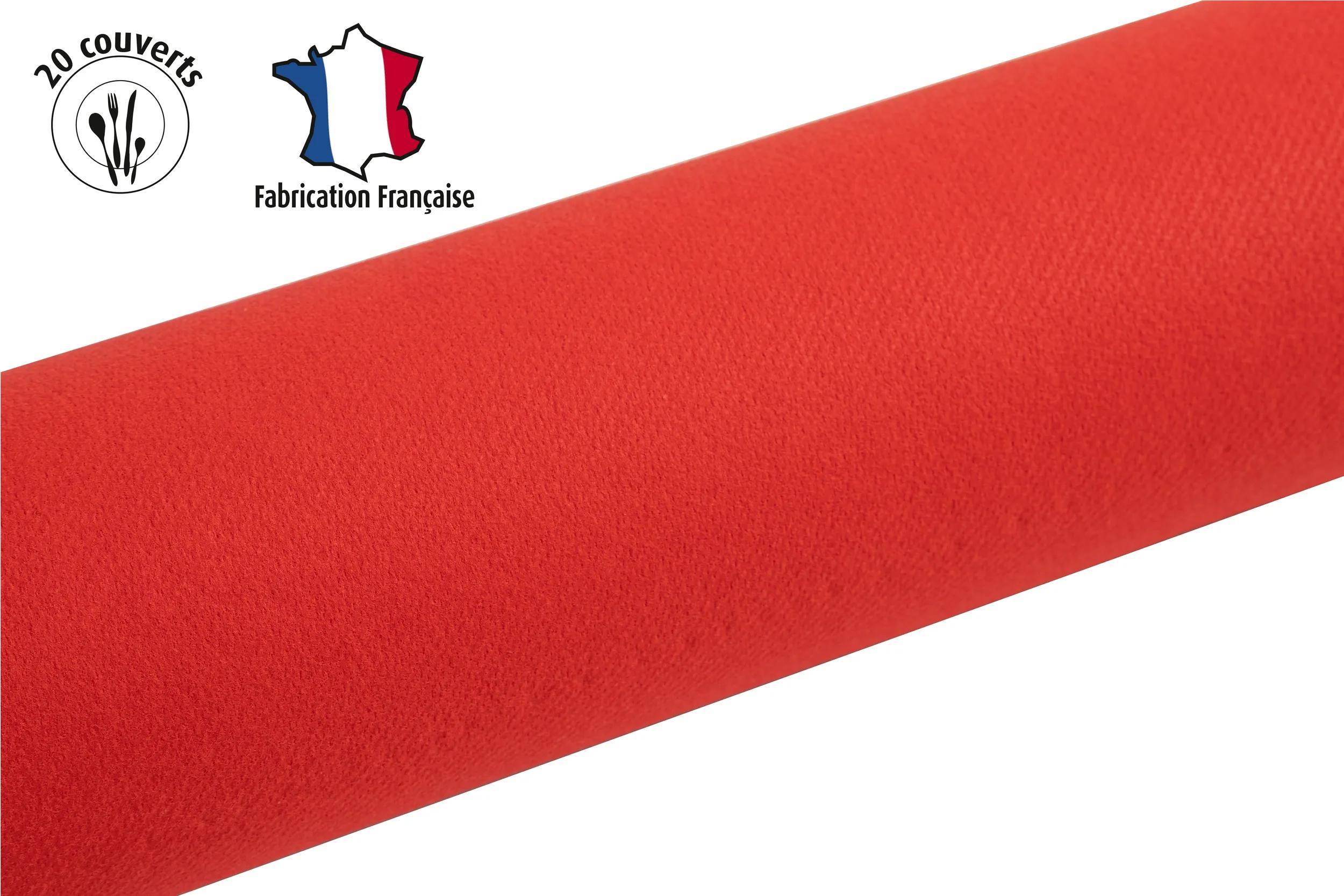 Pronappe 5x Papiertischdecke auf Rolle, Airlaid 6x1,20m Rot R580609I