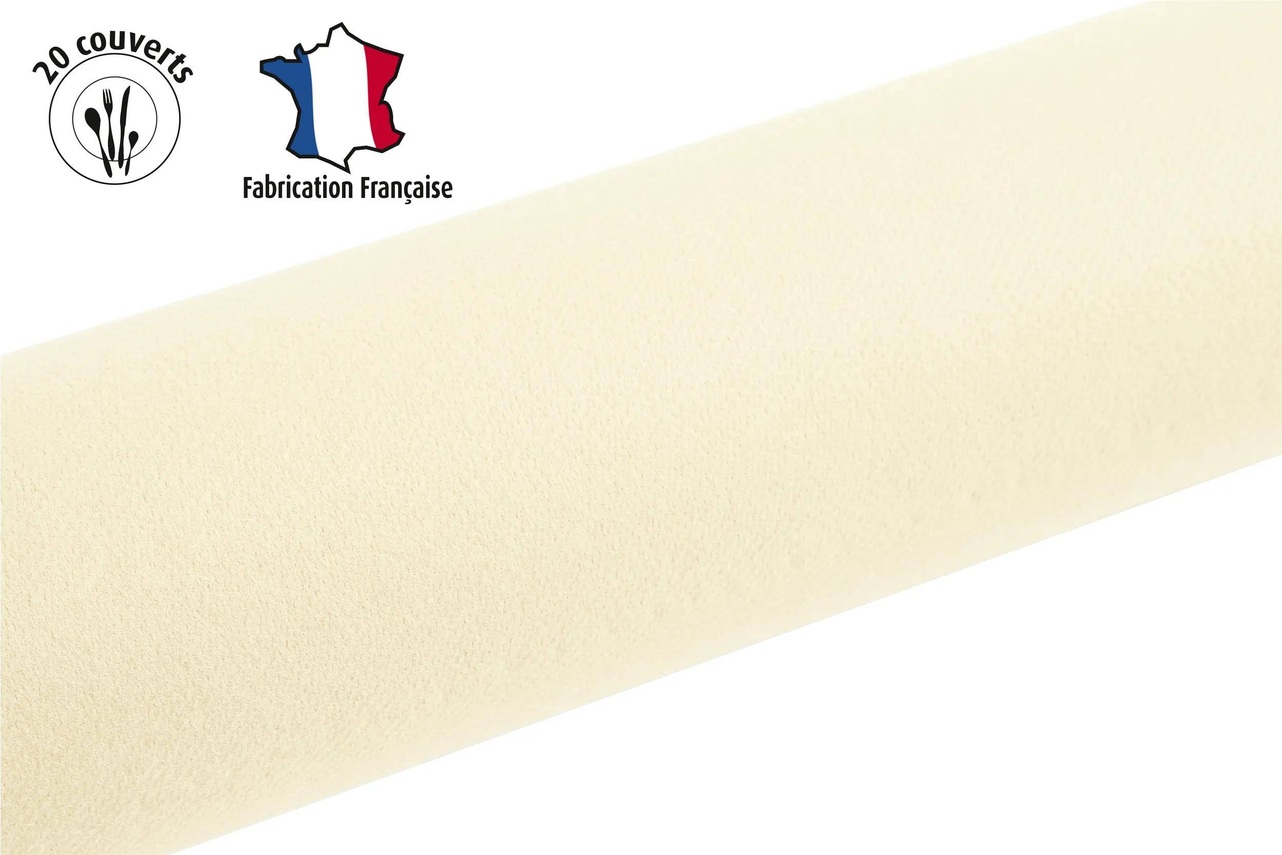 Pronappe 5x Papiertischdecke auf Rolle, Airlaid 6x1,20m Elfenbein R580649I