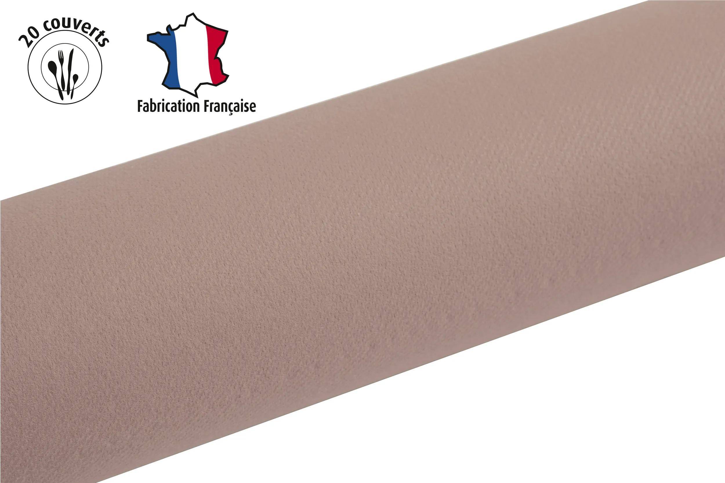 Pronappe 5x Papiertischdecke auf Rolle, Airlaid 6x1,20m Greige R580652I