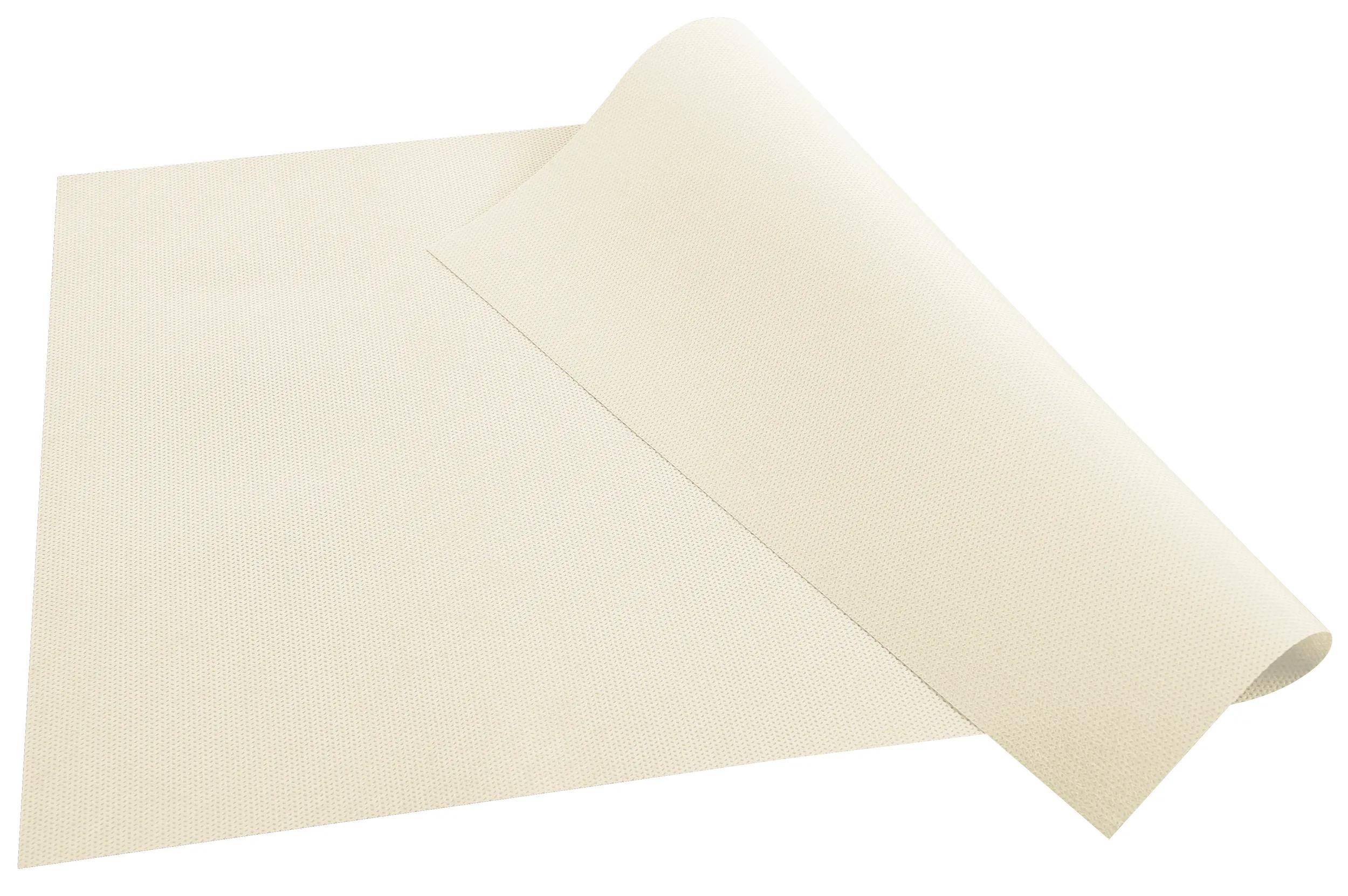 Eine beige strukturierte Stoffrolle, teilweise abgerollt, die ihr Webmuster und ihren subtilen Glanz zeigt. Geeignet für Polsterung oder Handwerk.
