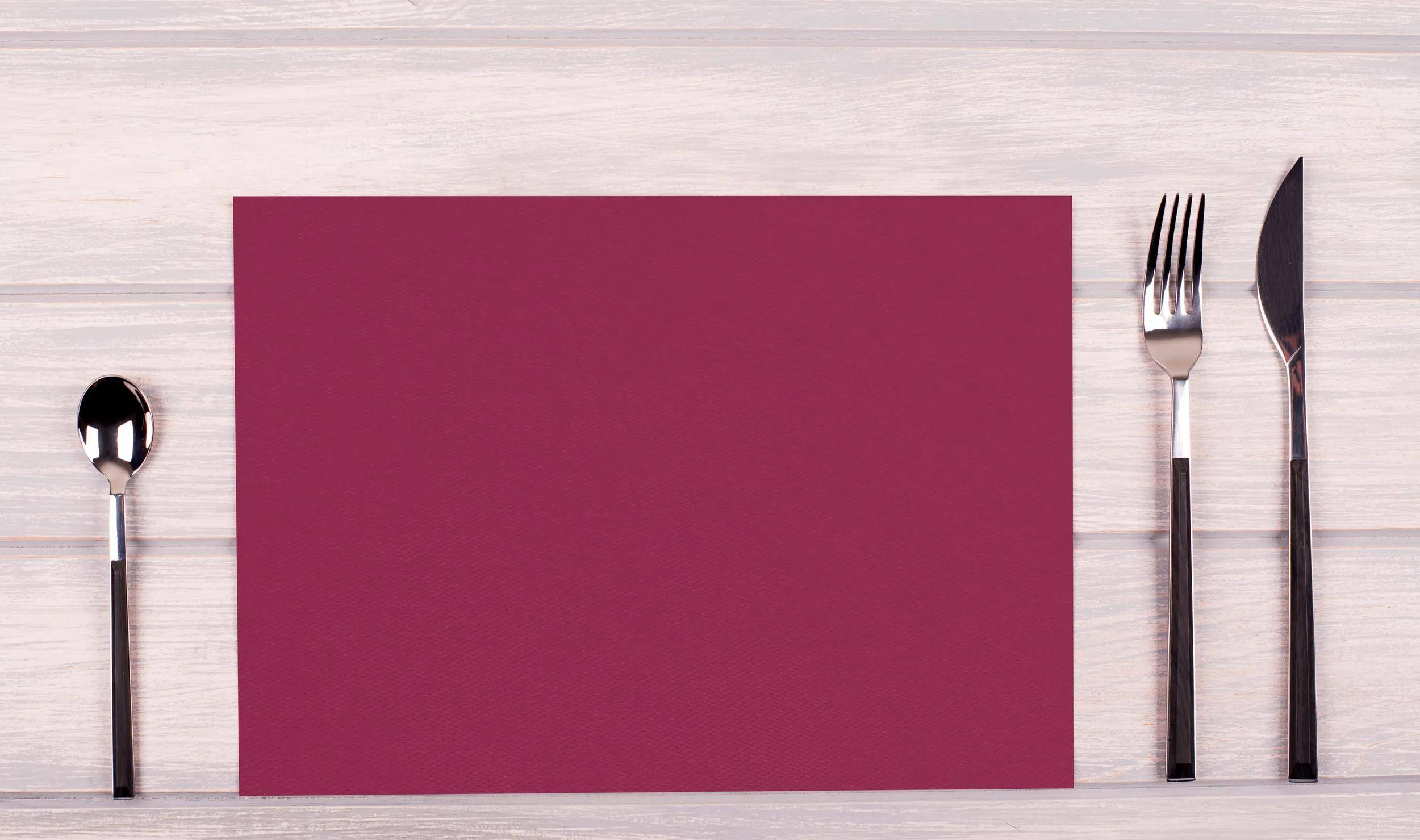 Pronappe 5x 100 Tischsets, Spunbond, einfarbig 30x40cm Bordeauxrot S340108I