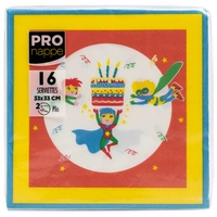 Pronappe 18x Tissue-Servietten, Pack 16 St 2-lagig, 33x33 cm Superhelden 62360I Pronappe 18x Tissue-Servietten, Pack 16 St 2-lagig, 33x33 cm Superhelden 62360I