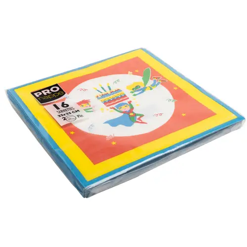 Pronappe 18x Tissue-Servietten, Pack 16 St 2-lagig, 33x33 cm Superhelden 62360I Pronappe 18x Tissue-Servietten, Pack 16 St 2-lagig, 33x33 cm Superhelden 62360I