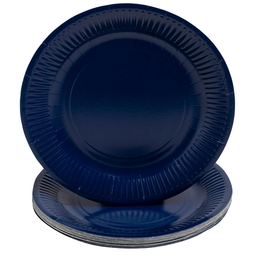 Pronappe 25x Runde Pappteller, 20 St Ø 23 cm 100% plastikfrei Marineblau 79212I Pronappe 25x Runde Pappteller, 20 St Ø 23 cm 100% plastikfrei Marineblau 79212I