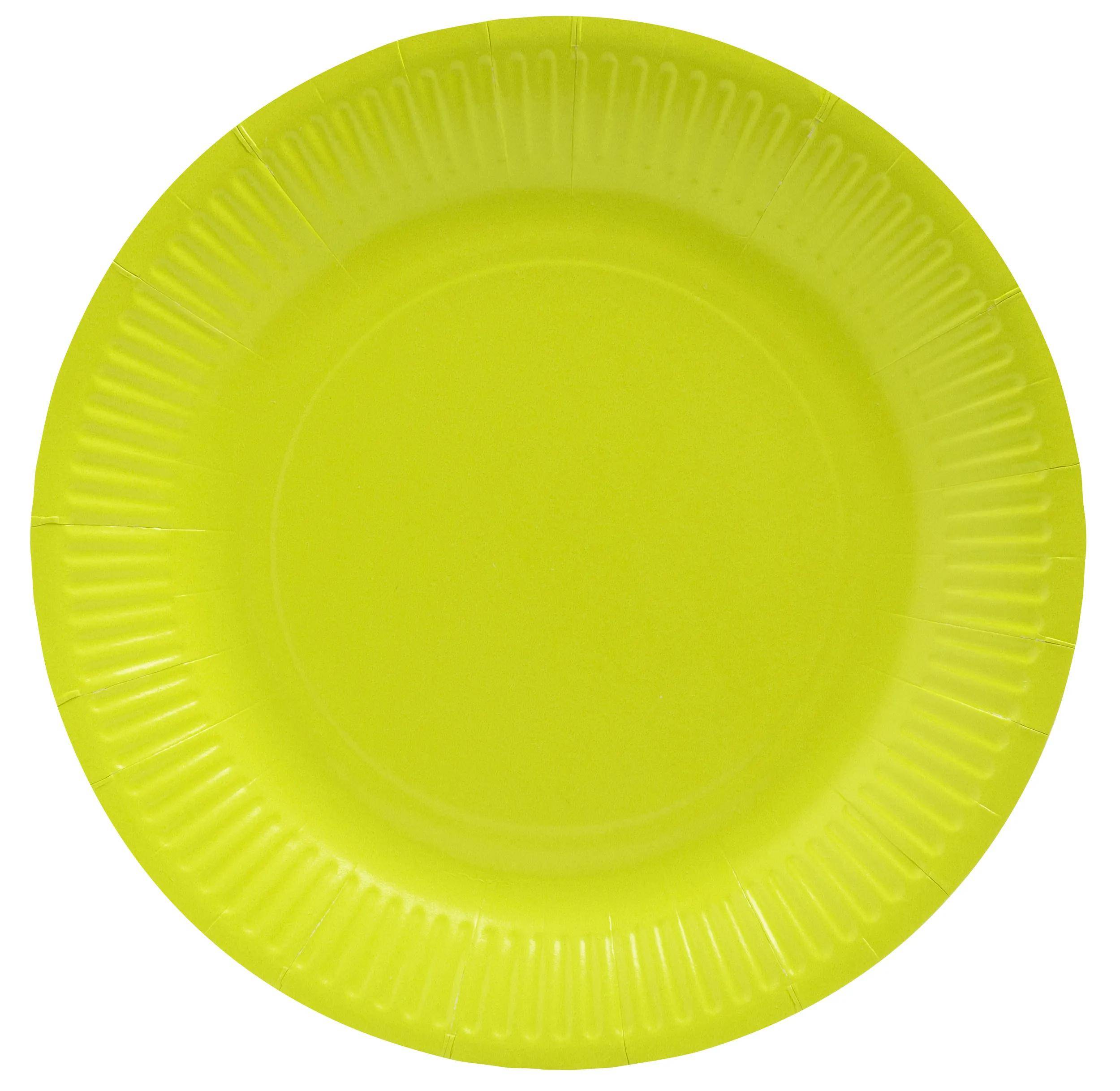 Pronappe 25x Runde Pappteller, 20 St Ø 23 cm, 100% plastikfrei Kiwigrün 79213I