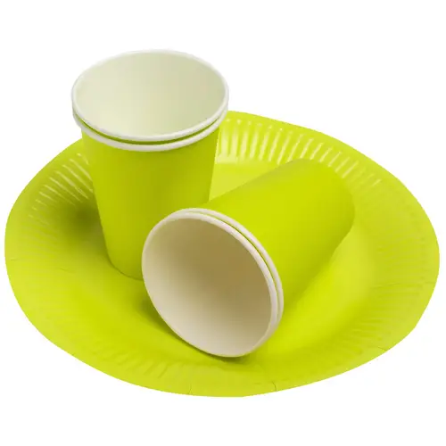 Pronappe 25x Runde Pappteller, 20 St Ø 23 cm, 100% plastikfrei Kiwigrün 79213I Pronappe 25x Runde Pappteller, 20 St Ø 23 cm, 100% plastikfrei Kiwigrün 79213I