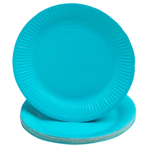 Pronappe 25x Runde Pappteller, 20 St Ø 23 cm, 100% plastikfrei Türkis 79216I Pronappe 25x Runde Pappteller, 20 St Ø 23 cm, 100% plastikfrei Türkis 79216I