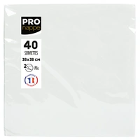 Pronappe 30x Pack 40 Servietten Tissue, 2-lagig 38x38cm Weiß SV623801I Pronappe 30x Pack 40 Servietten Tissue, 2-lagig 38x38cm Weiß SV623801I