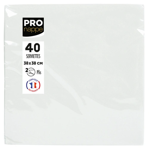 Pronappe 30x Pack 40 Servietten Tissue, 2-lagig 38x38cm Weiß SV623801I Pronappe 30x Pack 40 Servietten Tissue, 2-lagig 38x38cm Weiß SV623801I