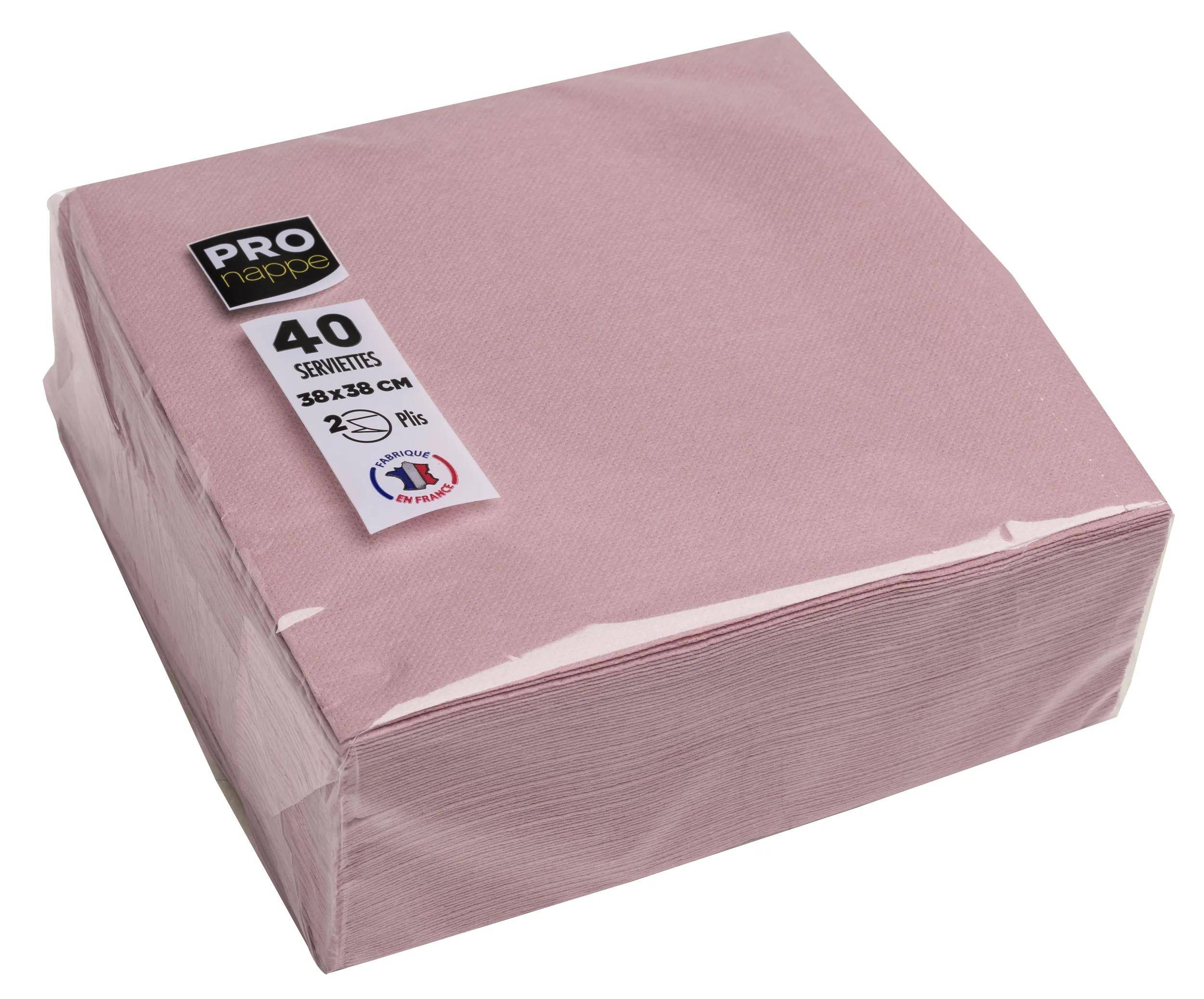 Eine Packung rosa Servietten mit der Aufschrift 