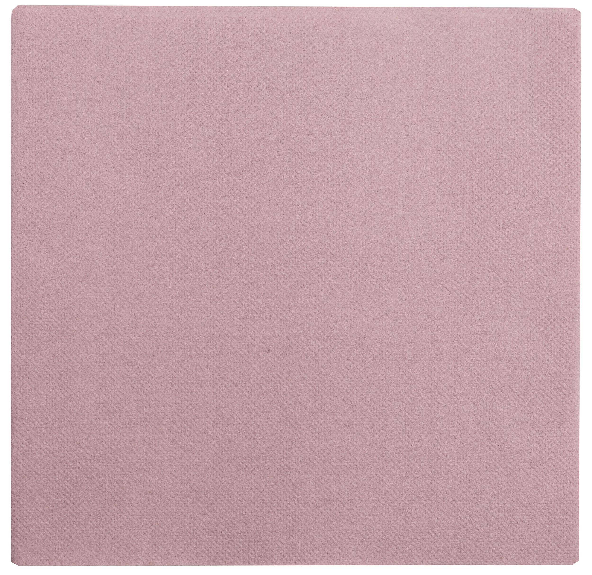 Eine rosafarbene Papierserviette mit strukturierter Oberfläche.