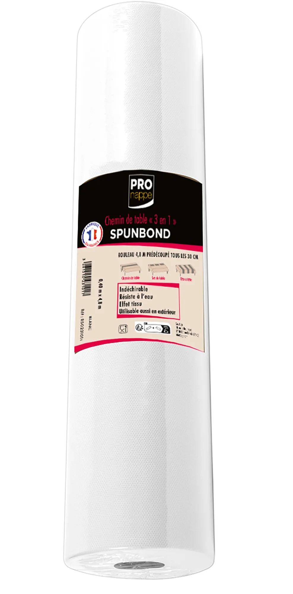 Pronappe 12x 3 in1 auf Rolle, Spunbond, 48x0,40m Weiß RS023101I