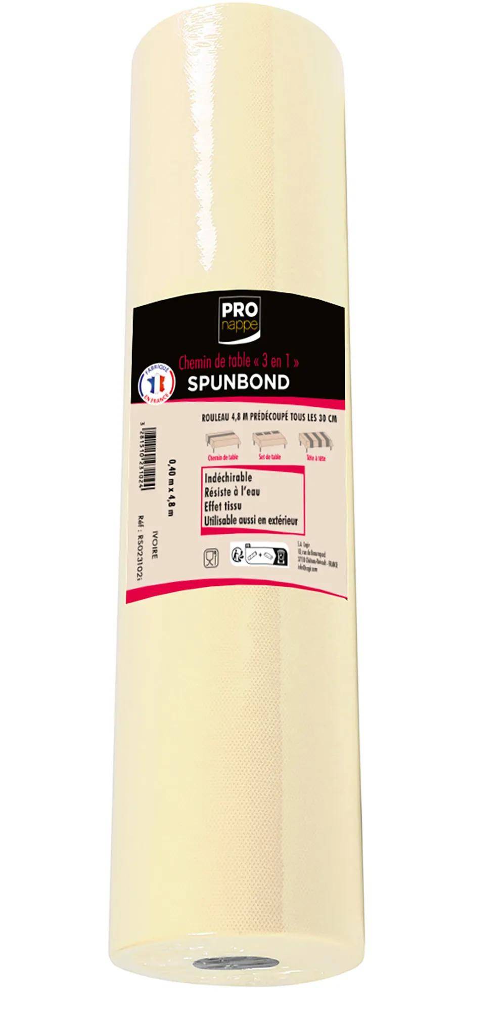 Pronappe 12x 3 in1 auf Rolle, Spunbond, 48x0,40m Elfenbein RS023102I