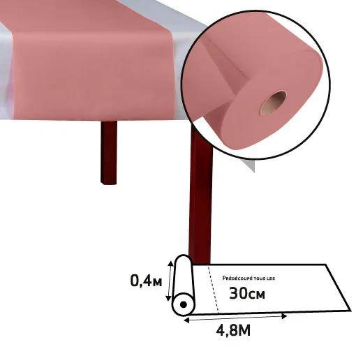 „Rolle mit rosa Tischtuch