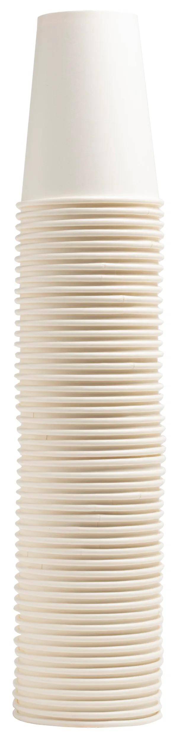 Pronappe 25x 50 Pappbecher, 20 cl, Ø 7 cm, 100% plastikfrei - Weiß 89110I