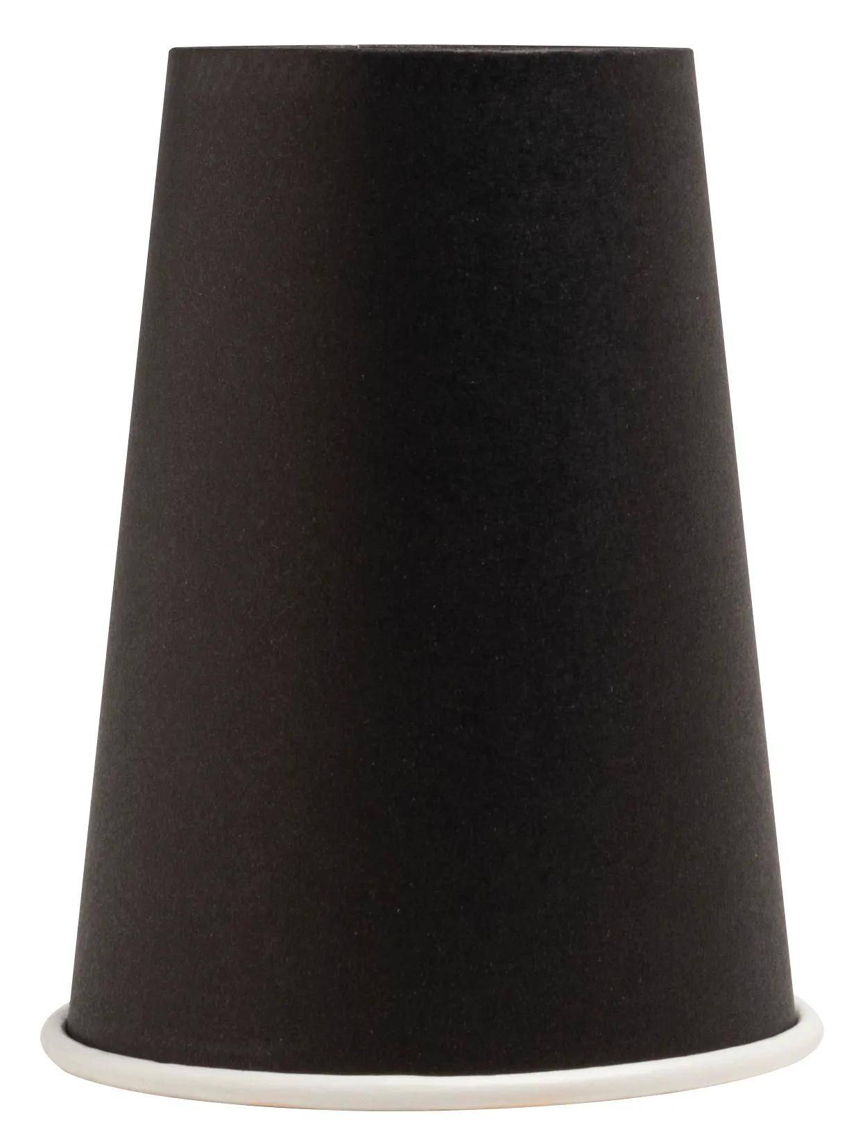 Pronappe 20x 15 Pappbecher, 20 cl, Ø 7 cm, plastikfrei - Schwarz 89111I