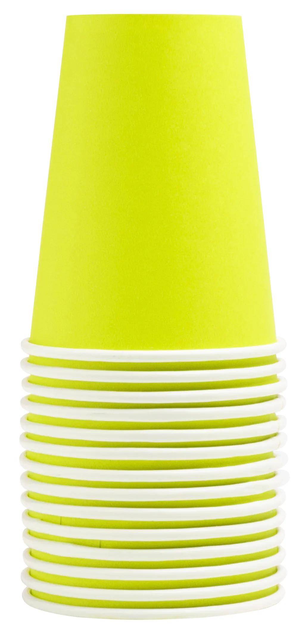 Pronappe 20x 15 Pappbecher, 20 cl, Ø 7 cm, plastikfrei - Kiwigrün 89113I