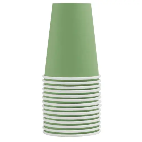 Pronappe 20x 15 Pappbecher, 20 cl, Ø 7 cm, plastikfrei - Olivgrün 89120I Pronappe 20x 15 Pappbecher, 20 cl, Ø 7 cm, plastikfrei - Olivgrün 89120I