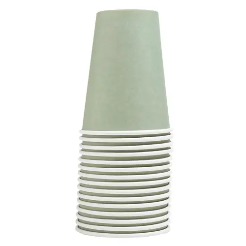 Pronappe 20x 15 Pappbecher, 20 cl, Ø 7 cm, plastikfrei - Olivgrün 89120I Pronappe 20x 15 Pappbecher, 20 cl, Ø 7 cm, plastikfrei - Olivgrün 89120I