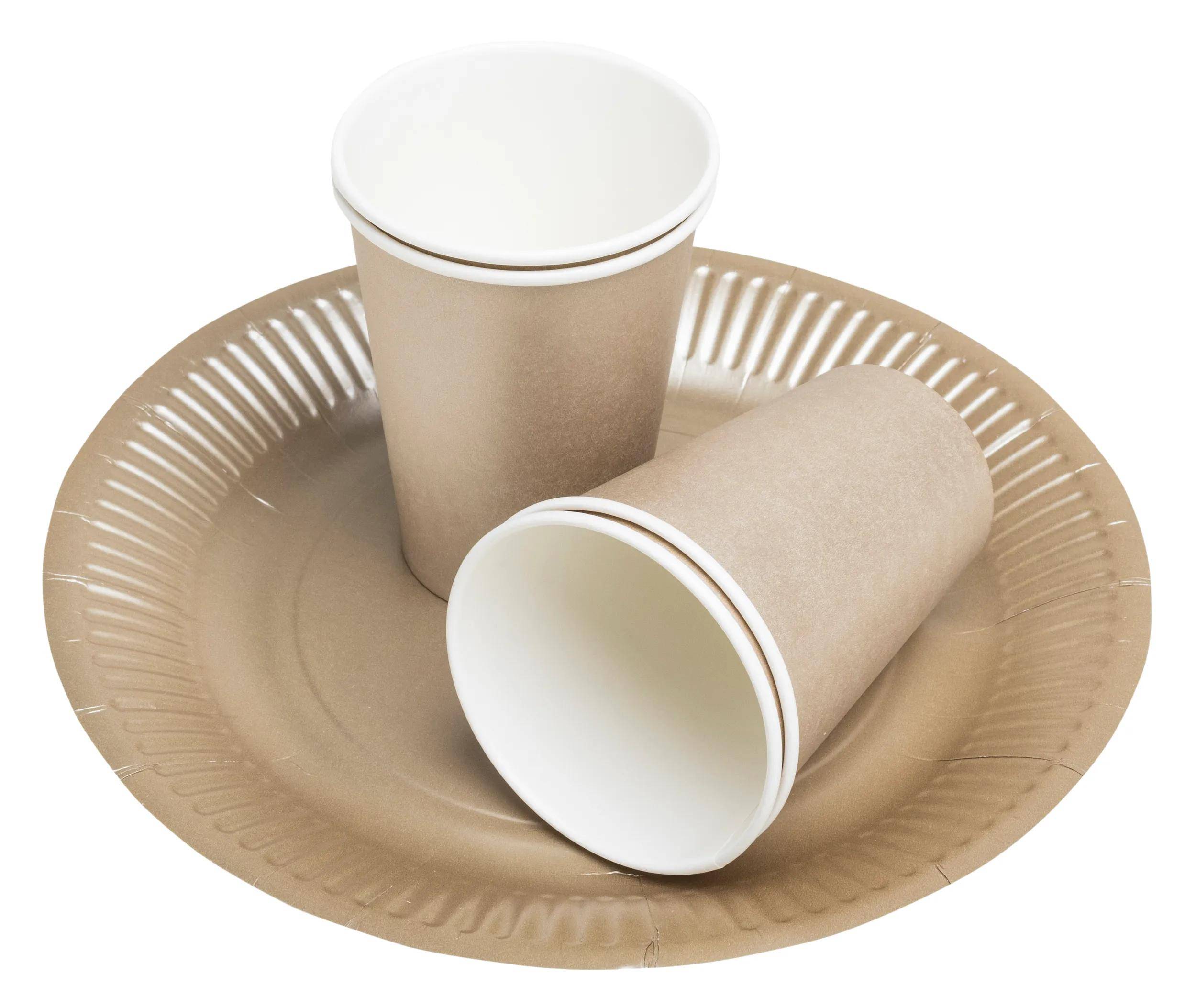 Pronappe 20x 15 Pappbecher, 20 cl, Ø 7 cm, plastikfrei - Gold 89310I