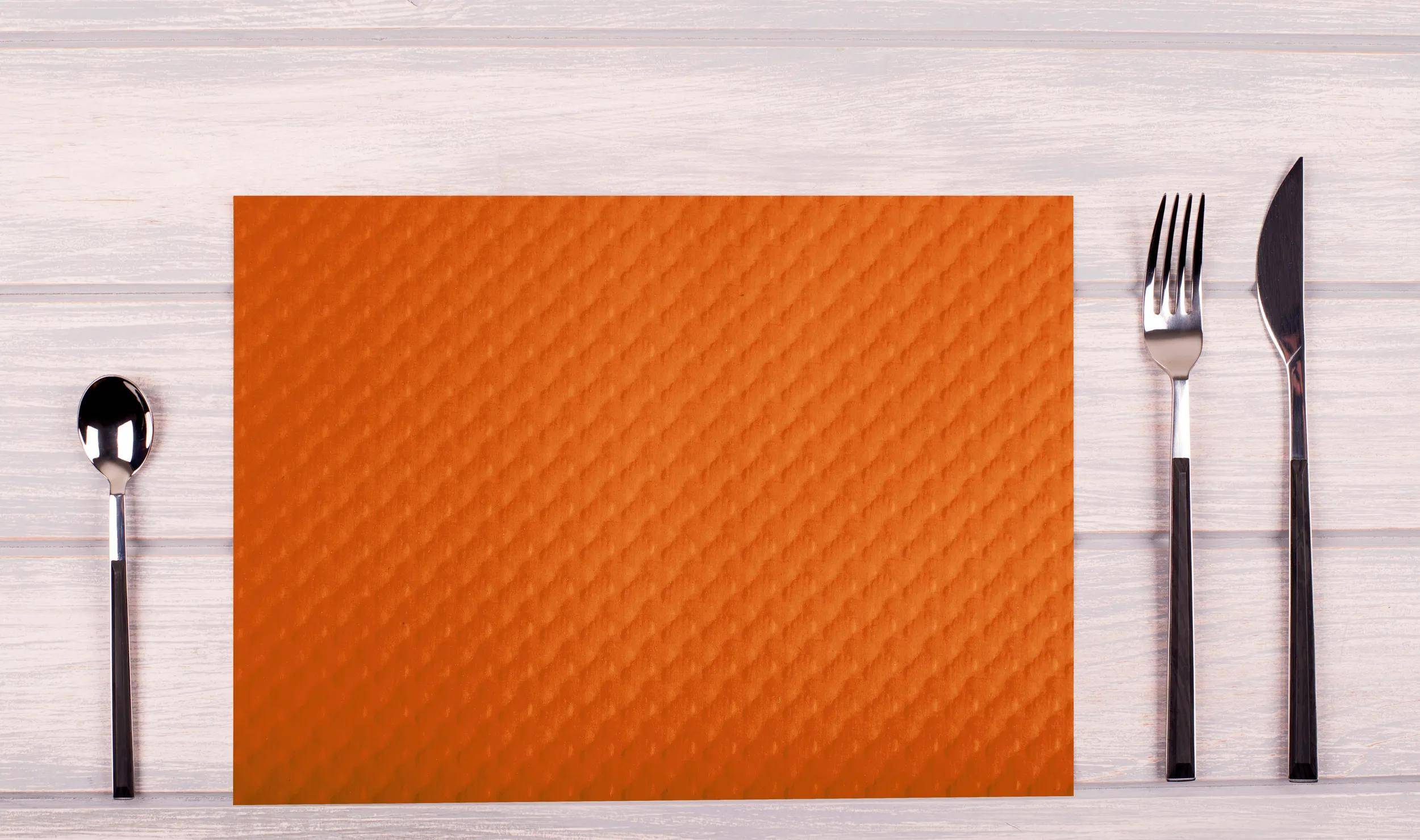 Pronappe 4x 500 Tischsets, Papier Tiss Lack, einfarbig 30x40cm Orange 304012I