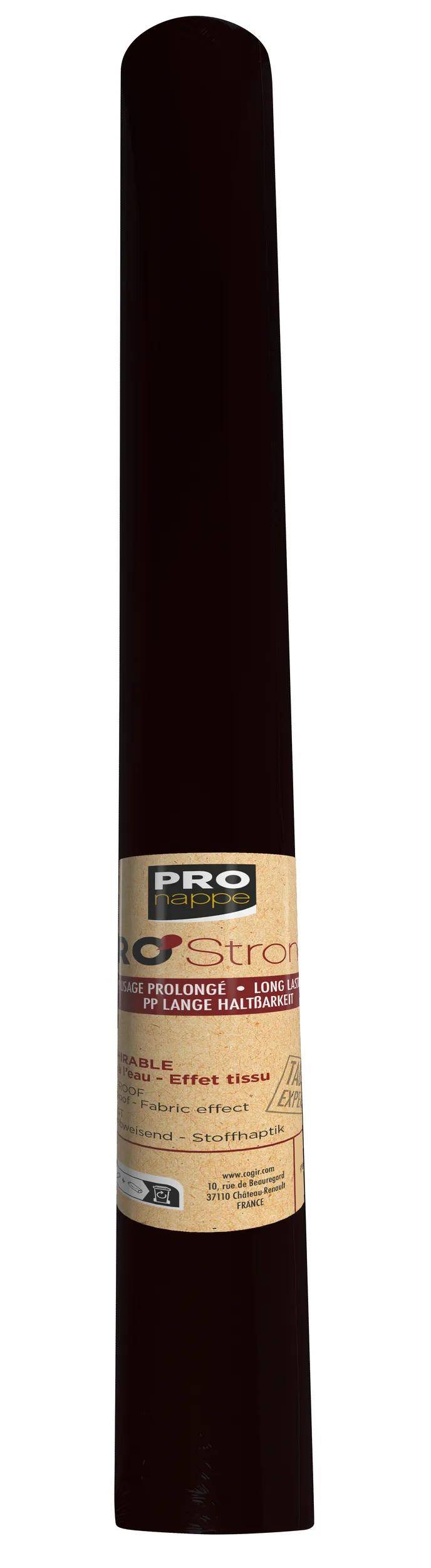 Eine dunkelbraune Flasche mit dem Etikett „PRONappe