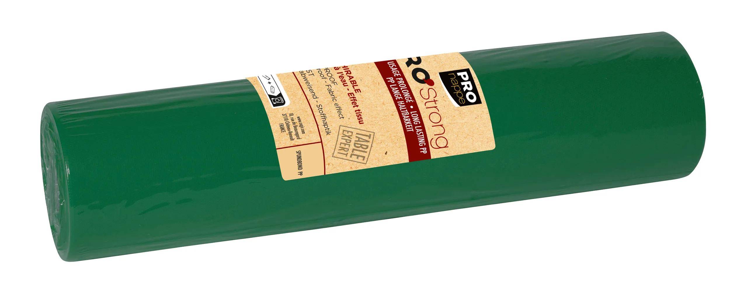 Grüne Tischabdeckungsrolle mit der Bezeichnung „PRO Table Expert