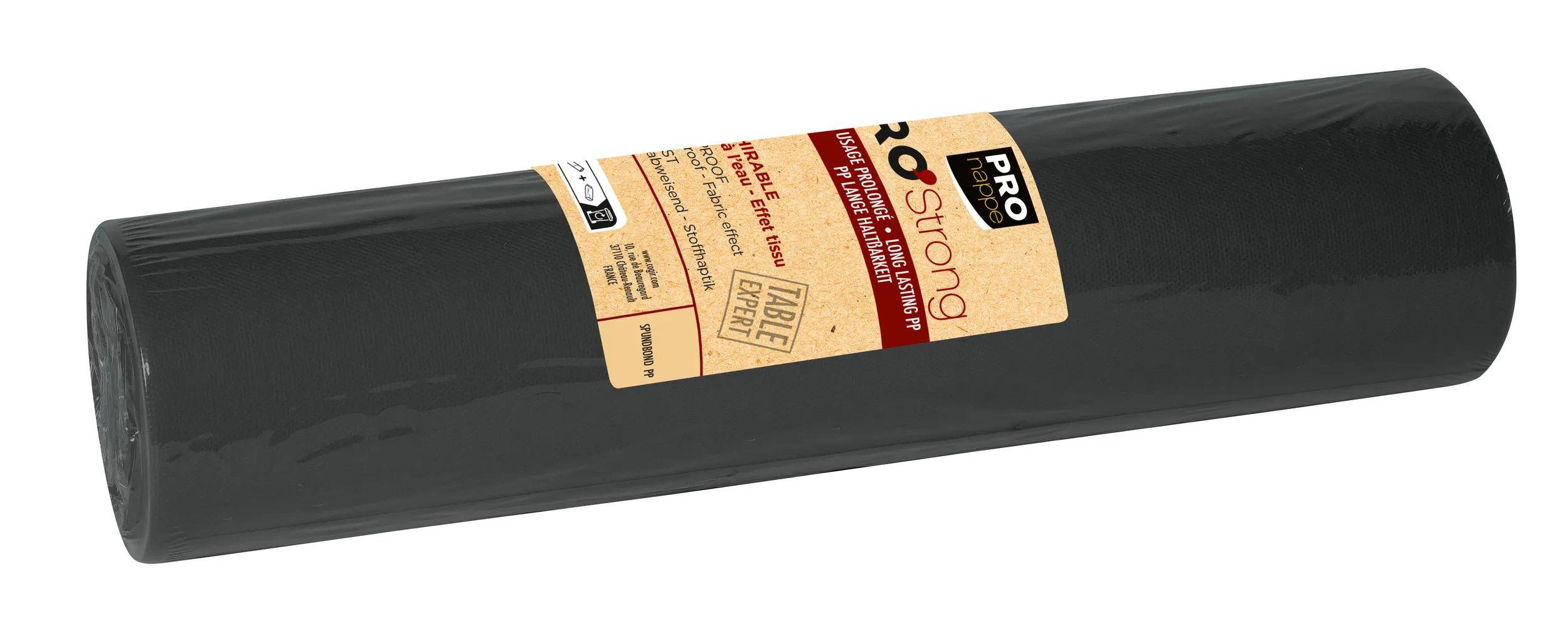 Pronappe 4x Tischläufer auf Rolle, Spunbond, 24x0,40m Schwarz R732421I