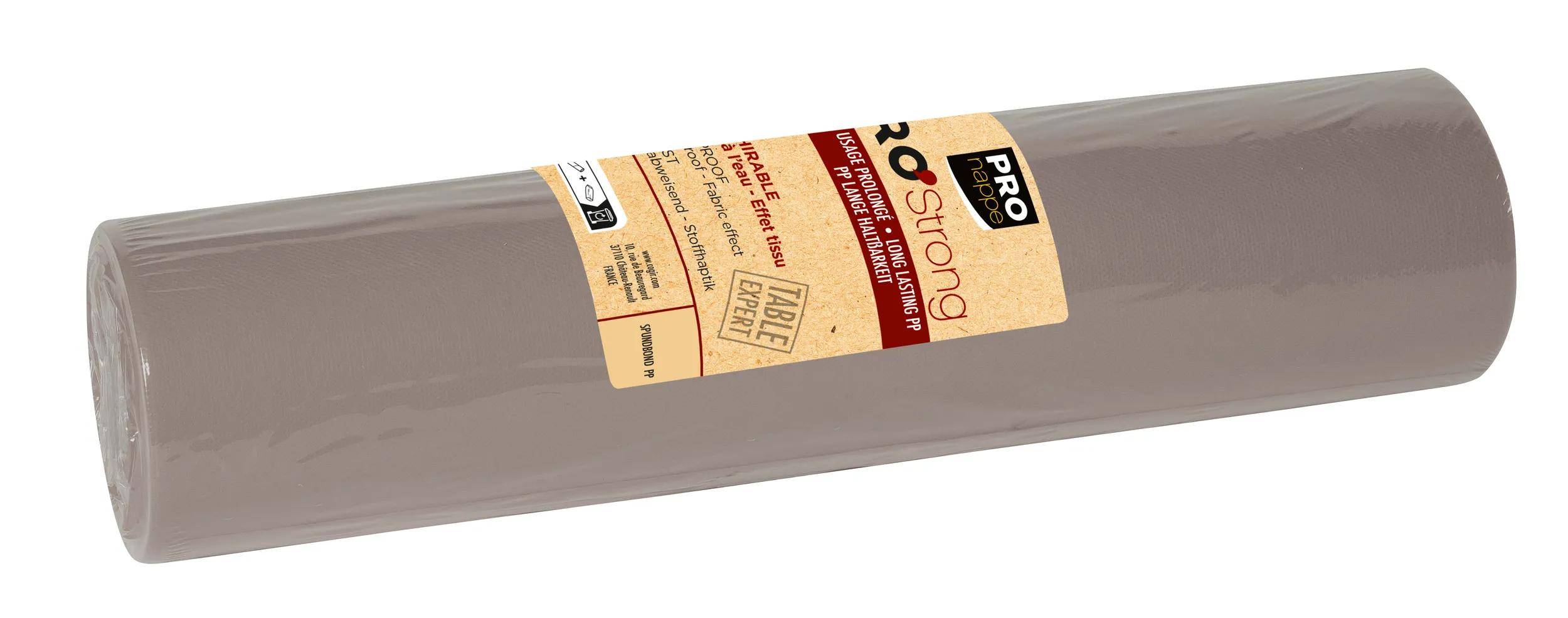 Pronappe 4x Tischläufer auf Rolle, Spunbond, 24x0,40m Greige R732454I