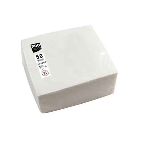 Pronappe 16x Pack 50 Cocktail-Servietten Tissue, 2-lagig 20x20cm Weiß SV622001I Pronappe 16x Pack 50 Cocktail-Servietten Tissue, 2-lagig 20x20cm Weiß SV622001I