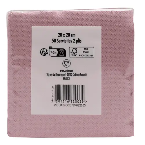 Pronappe 16x Pack 50 Cocktail-Servietten 2-lagig 20x20cm Altrosa SV622003I Pronappe 16x Pack 50 Cocktail-Servietten 2-lagig 20x20cm Altrosa SV622003I