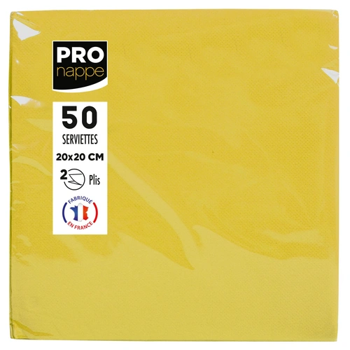 Pronappe 16x Pack 50 Cocktail-Servietten Tissue, 2-lagig 20x20cm Gelb SV622024I Pronappe 16x Pack 50 Cocktail-Servietten Tissue, 2-lagig 20x20cm Gelb SV622024I
