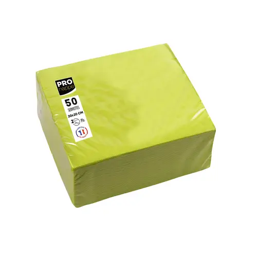 Pronappe 16x Pack 50 Cocktail-Servietten 2-lagig 20x20cm Kiwigrün SV622031I Pronappe 16x Pack 50 Cocktail-Servietten 2-lagig 20x20cm Kiwigrün SV622031I