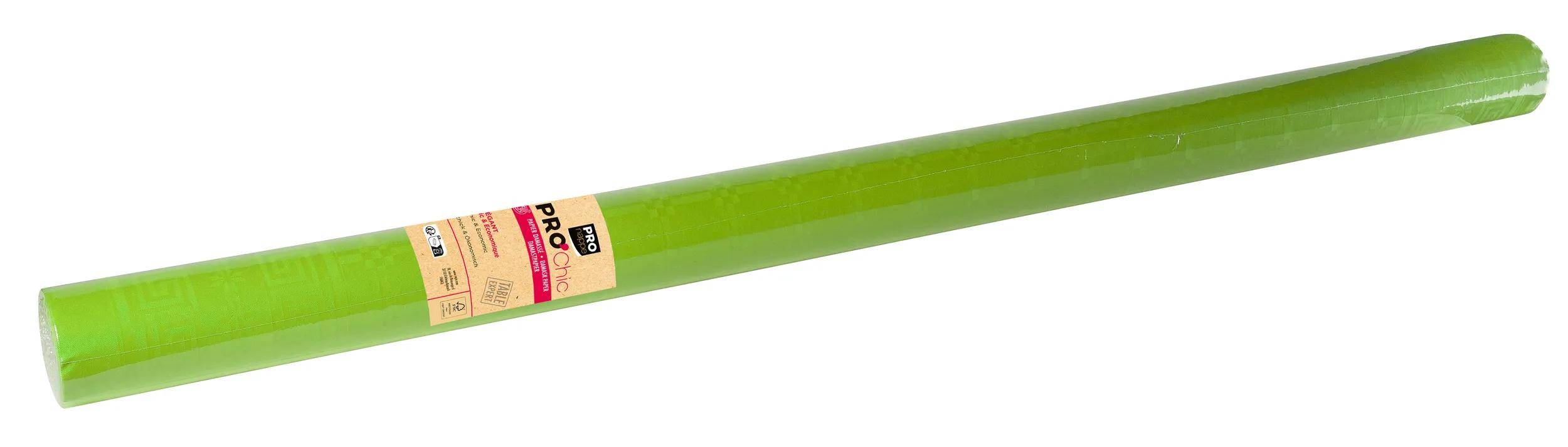 Pronappe 6x Papiertischdecke auf Rolle Damastprägung 1,18x25m Kiwigrün R482535I