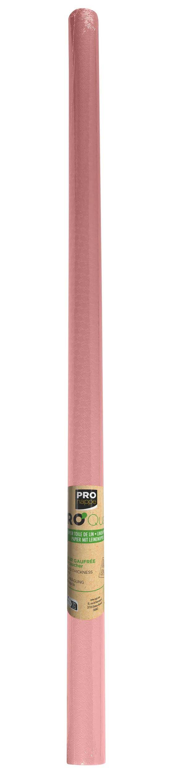 Pronappe 9x Tischdecke Rolle, Papier, Leineneffekt 1,18x20m Altrosa R802003I