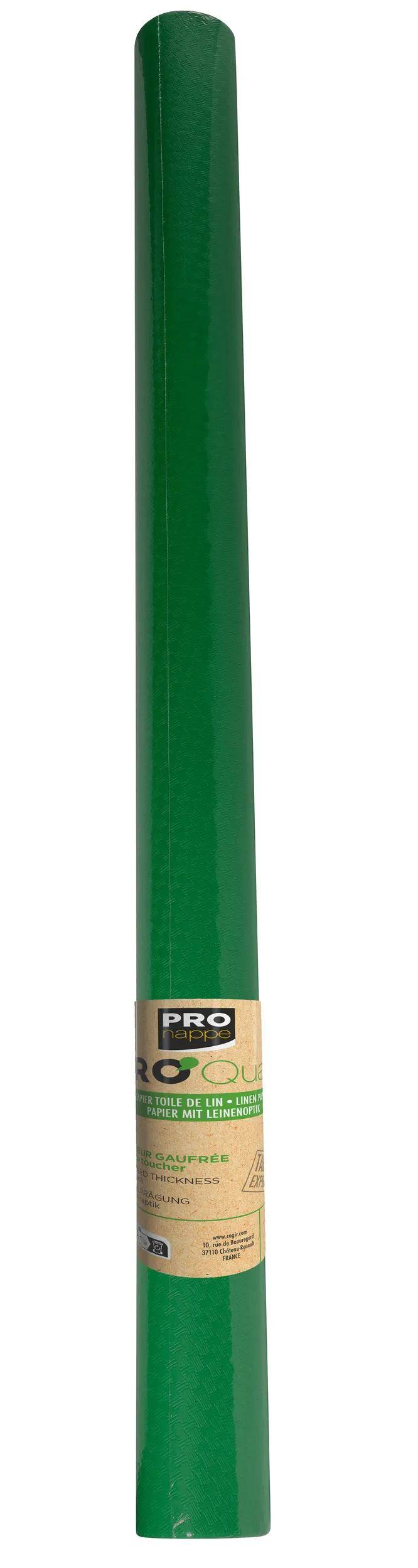 Pronappe 9x Tischdecke Rolle, Papier, Leineneffekt 1,18x20m Tannengrün R802018I