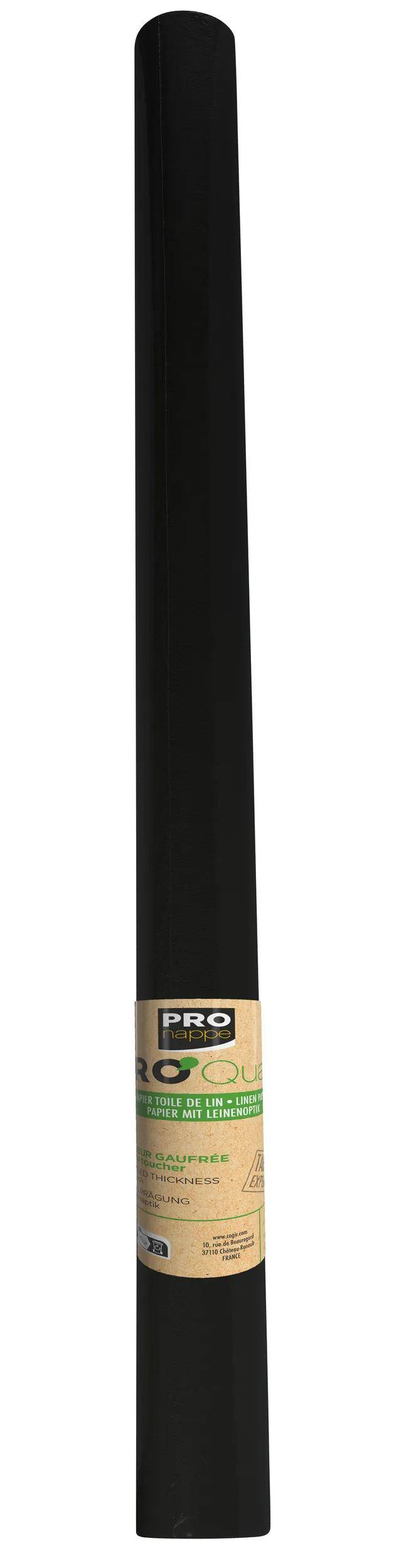 Ein langes, schwarzes vertikales Rechteck vor weißem Hintergrund.